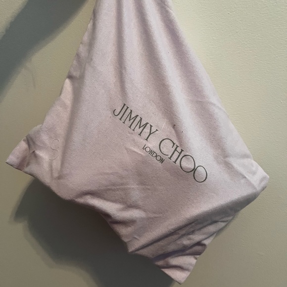 Ivory satin Jimmy Choo Clue peep toe sling back. Size 38. - Picture 5 of 5